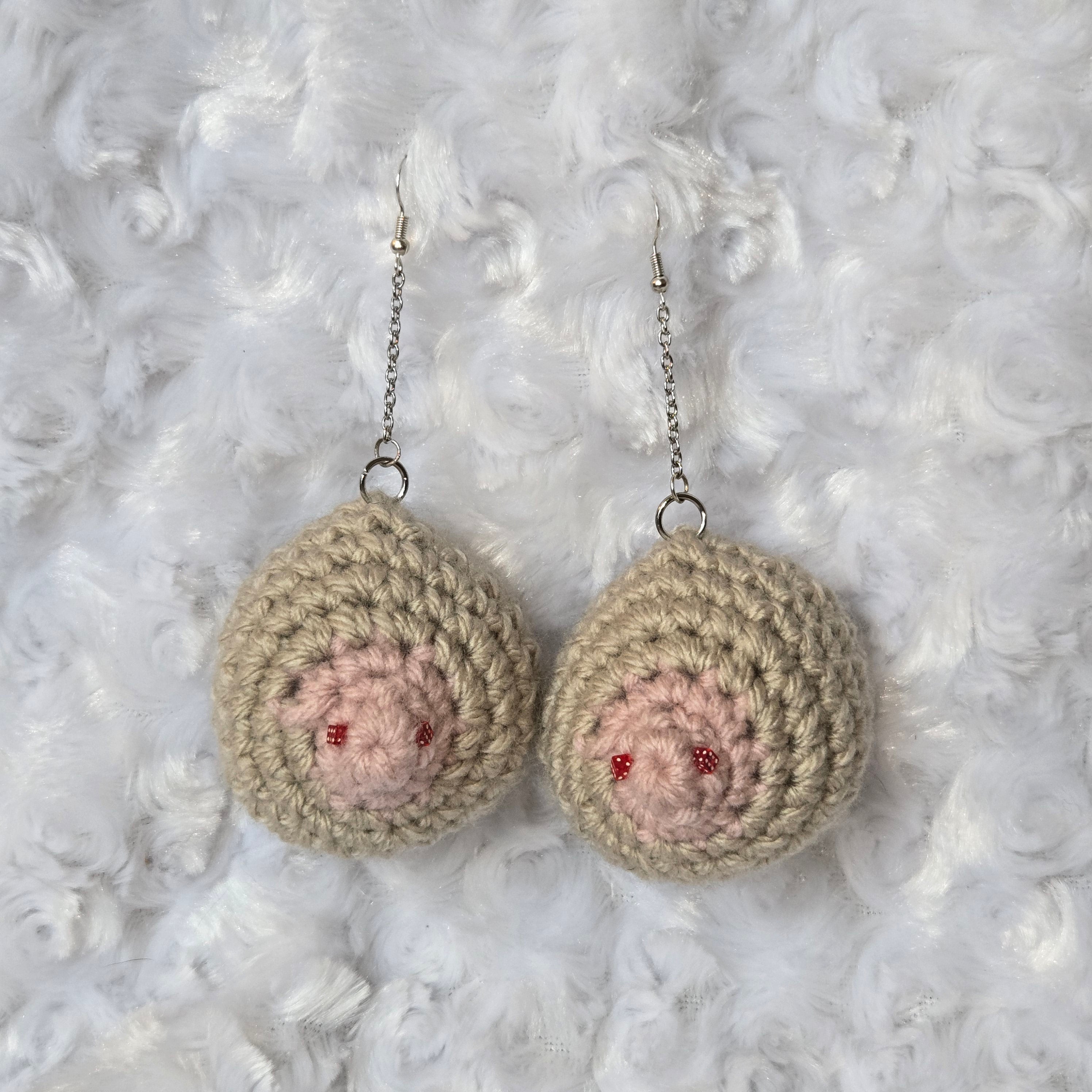 Crochet Boob Earrings
